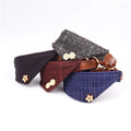 Wholesale Plaid Removable Bandana Luxury Button Pet Cat Dog Collar Bib
