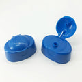 Blue Plastic PP Flip Top Non-Spill Bottle Caps for Shampoo Bottles ISO9001 Certified Cosmetic Use