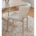 Designer Italian Simple Nordic Light Luxury Cloth Art White Stainless Steel Dining Chair Soft Bag Leisure Hotel Negotiating Chai