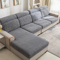 Customized Spandex Elastic Stretch 3 Seats Sectional Sofa Covers Universal Solid Pattern Modern Style All-inclusive