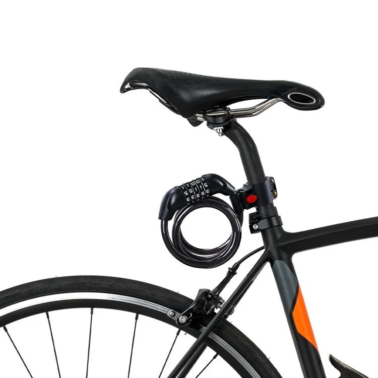 Bicycle Lock Anti-Theft Security 5 Digit Code Combination Lock Steel Wire Cable Anti-Theft Lock for Scooter