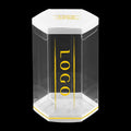 Manufacturer Direct Sales Transparent Plastic Hexagonal Empty Cheeks Red Powder Box Eye Shadow Box Cosmetics Packaging Container