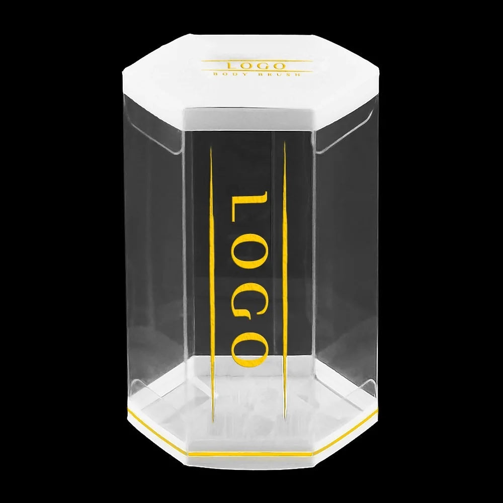 Manufacturer Direct Sales Transparent Plastic Hexagonal Empty Cheeks Red Powder Box Eye Shadow Box Cosmetics Packaging Container