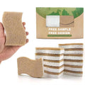 Custom Logo Biodegradable Natural Kitchen Cleaning Sponge Compostable Cellulose Coconut Scrubber Sponge Eco-friendly Sponge