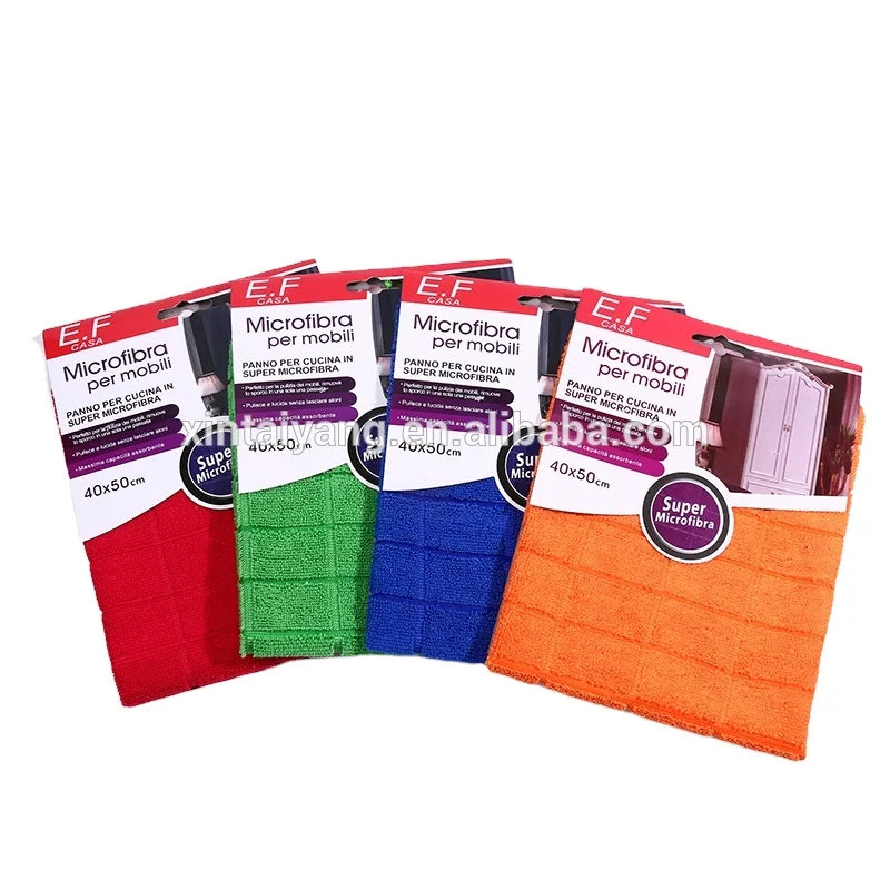 Factory Plain Colour Microfiber Towel Supplier Kitchen Cleaning Cloth for Shower Curtain Bathroom