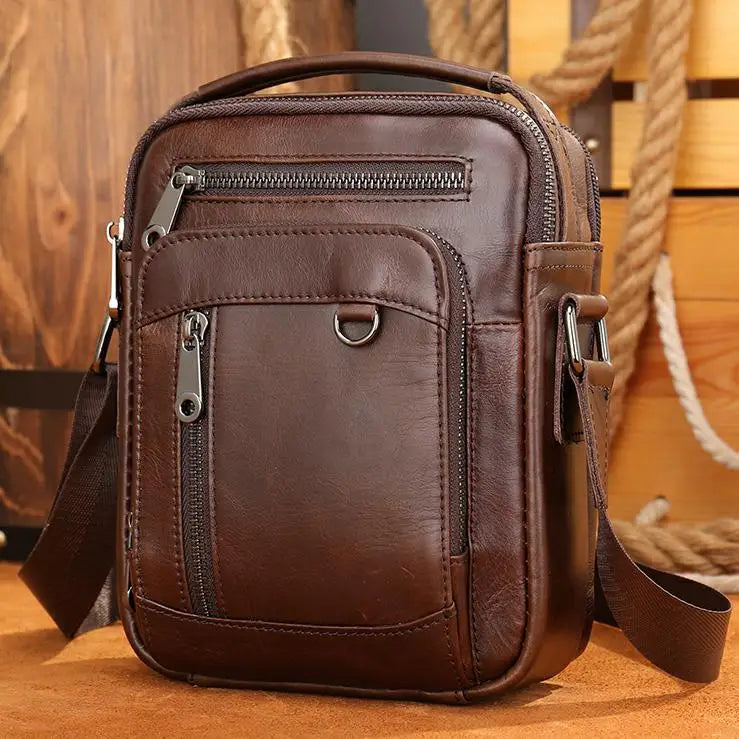 Men Messenger Bags Casual Small Leather Side Bags Genuine Leather Men's Shoulder Bag