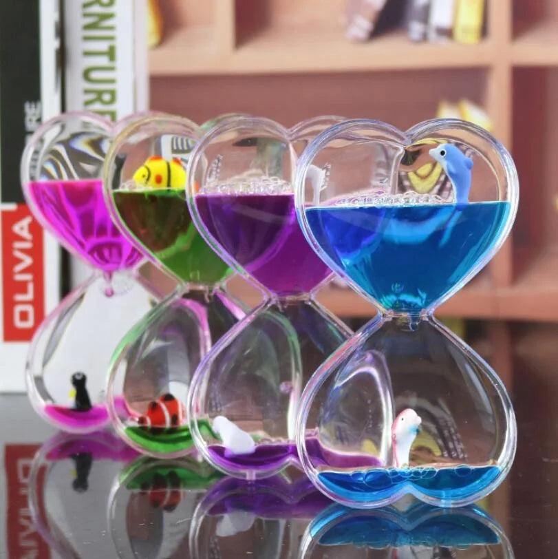 Creative Oil Drain Dynamic Oil Drop Hourglass Crafts Ornaments Home Decoration Gifts Crystal Crafts