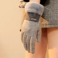 Fashion Touchscreen Women Hand Warm Wool Girls Winter Gloves