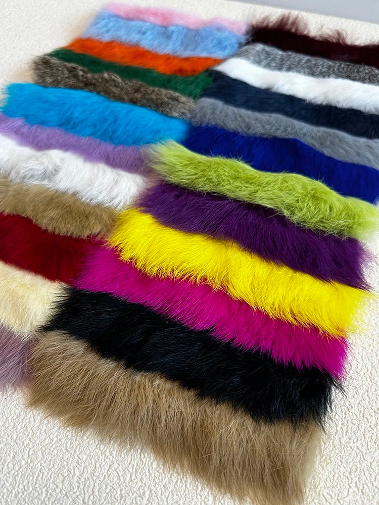 High Quality Fur Ribbon Tapes Fluffy Trim Clothes Accessories Craft Home Decoration Genuine Fur Strips for Coat Hat