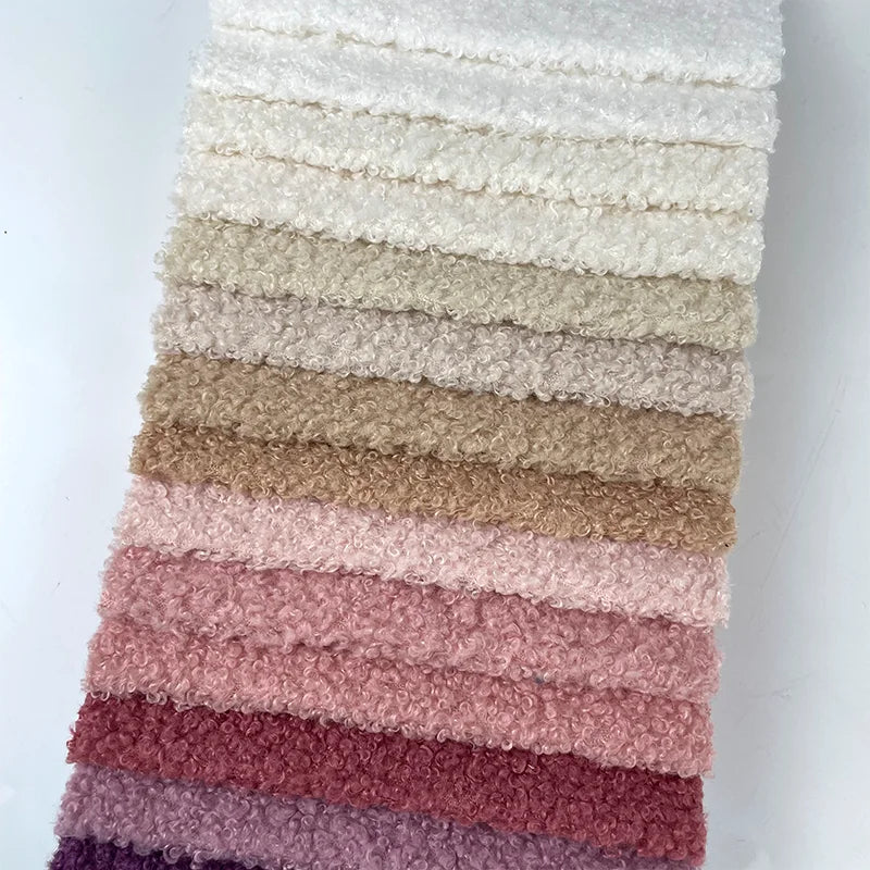Hot Sale Sherpa Bench Teddy Fabric Sofa Upholstery Fabric Curly Boucle Fabric for Upholstery