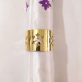 Manufacturer Hotel Metal Gold  Napkin Ring Buckle Christmas Snow Mouth Cloth Paper Towel Holder Set Wholesale