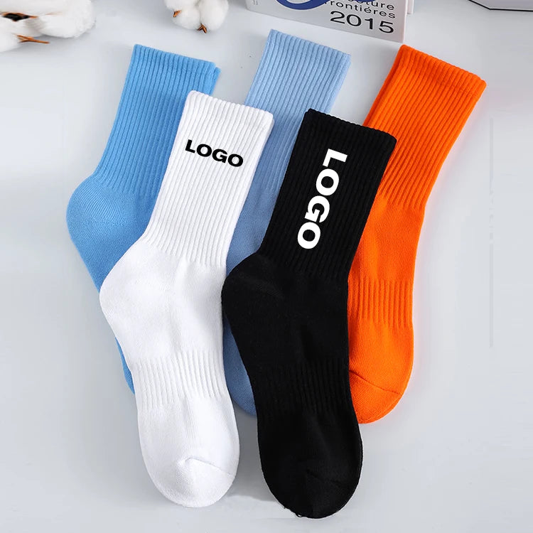 YILONG Men's Sports Compression Winter Running Socks Custom Crew Logo Bamboo Cartoon Heating Design Disposable Cotton Grip