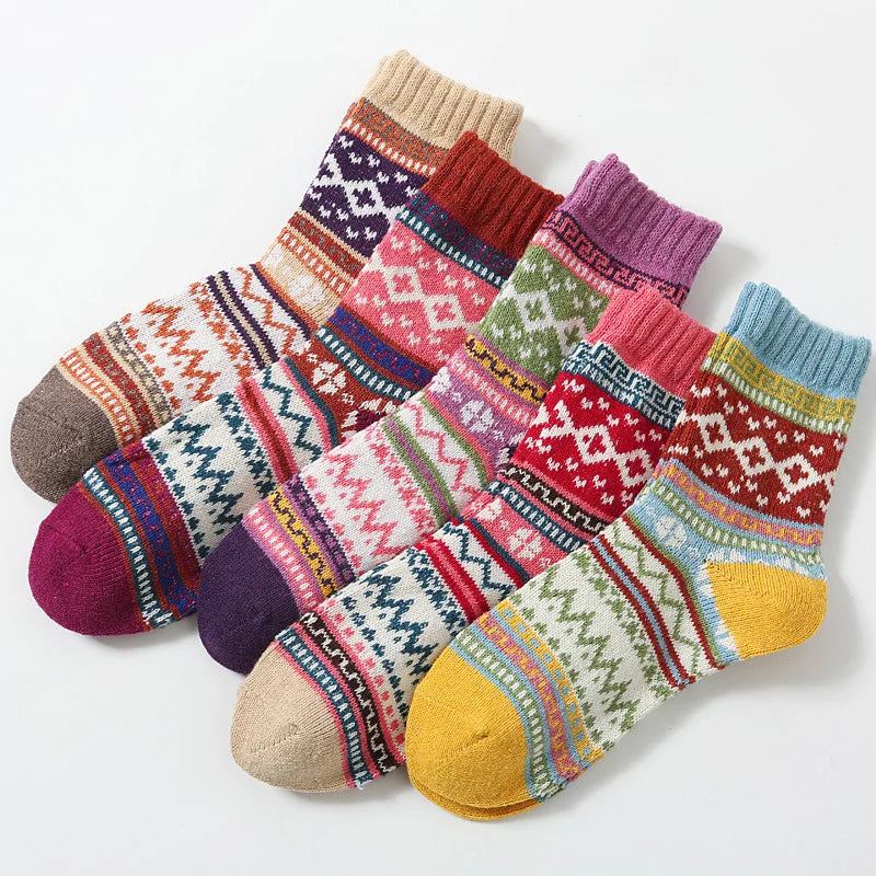 Xianghui Winter Think Colorful Warm Soft Quality Fuzzy Wholesale Merino Wool Socks for Women