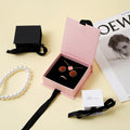 A1 New Design Flip Cover Jewelry Box Ring Earring Paper Box Pendant Necklace Bracelet Package Gift Box with Hot Stamping logo