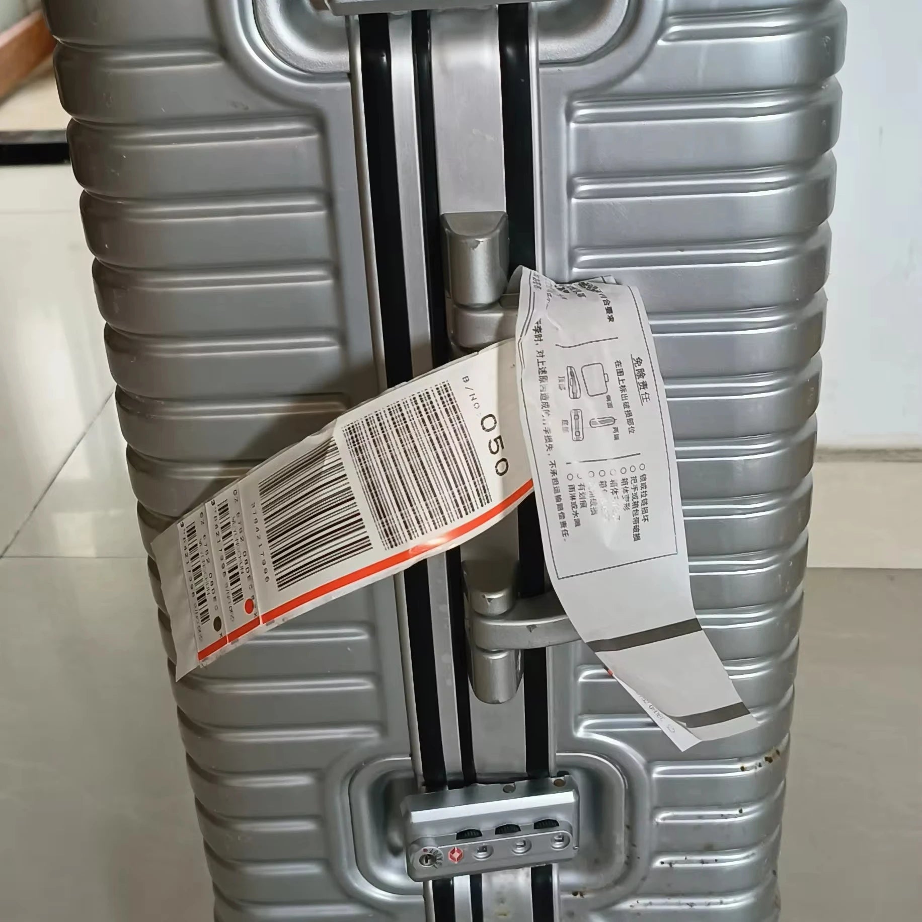 Airline Luggage Tags Custom Aviation Baggage Tag 75# Thermal PP Self- Adhesive Paper