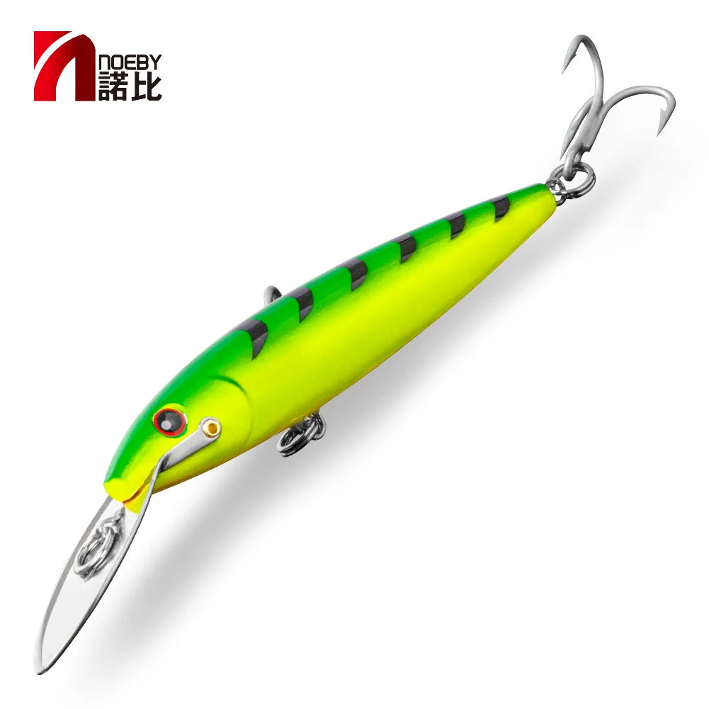 NOEBY Trolling Fishing Lures With Metal Lip Deep Diving Minnow Artificial Hard Baits Stick Bait Wobbler Leurre for Bass Tuna