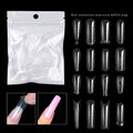 Nail Art Crystal Extending Fast Phototherapy 60pcs/Pack Nail Art Mould Tips Crystal Extension Nail UV Gel Long Coffin Ballerina