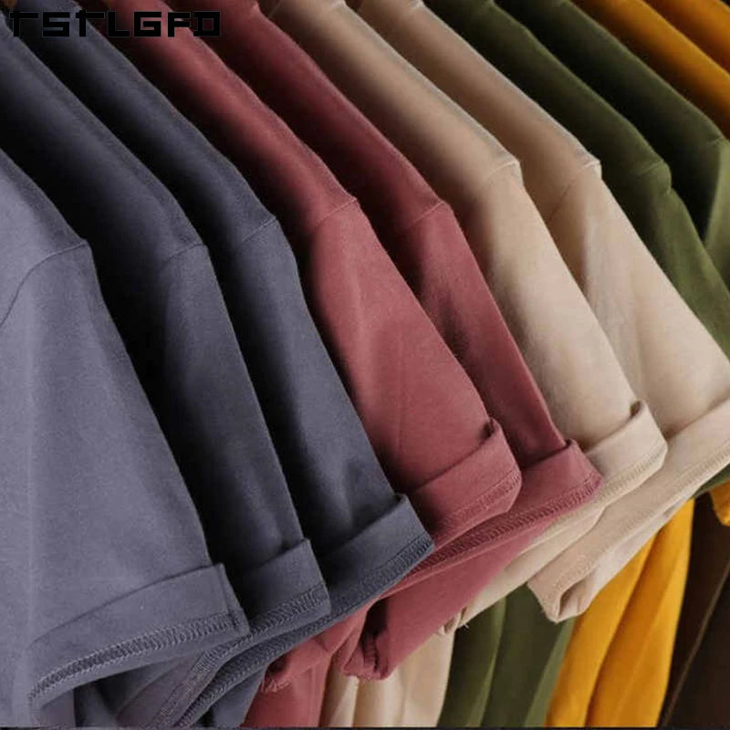 Heavyweight Cotton Boxy Oversized T-Shirts Custom Unisex Blank O-Neck Men Tee Shirts Plus Size Men's Organic Cotton T-Shirts