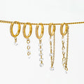 JOOLIM Cute Vintage 18K Gold Plated Huggie Earring Clear Zirconia Half Pave High-End Stainless Steel for Parties