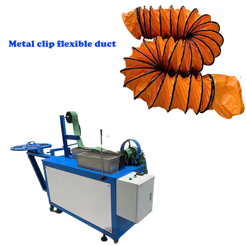 Steel Clamp Clip Reinforced Tarpaulin Glass Silicone Coated Fabric Flexible Air Duct Making Machine