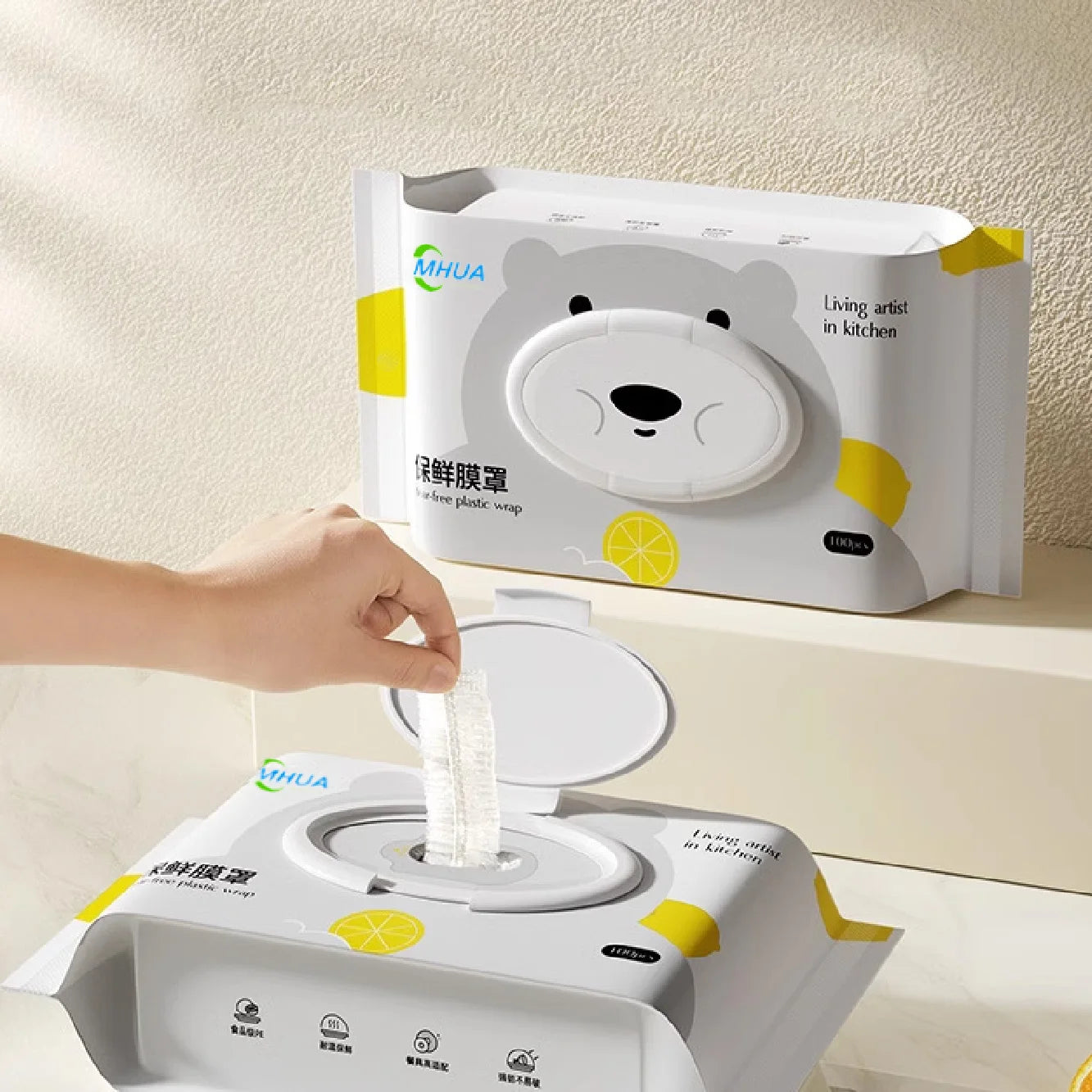 Wholesale Disposable Elastic Plastic Food Bowl Cover Fresh Food Storage Plastic Wrap Refrigerator Dinnerware Tableware