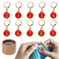 Wholesale Red Black White Blue Pink Metal Sweater Weaving Accessories Buckle Digital Needle Recorder Counter Stitch Markers