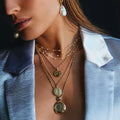 Exaggerated Everything Portrait Relief Collar Retro Imitation Pearl Temperament Tassel Chain Women Necklace