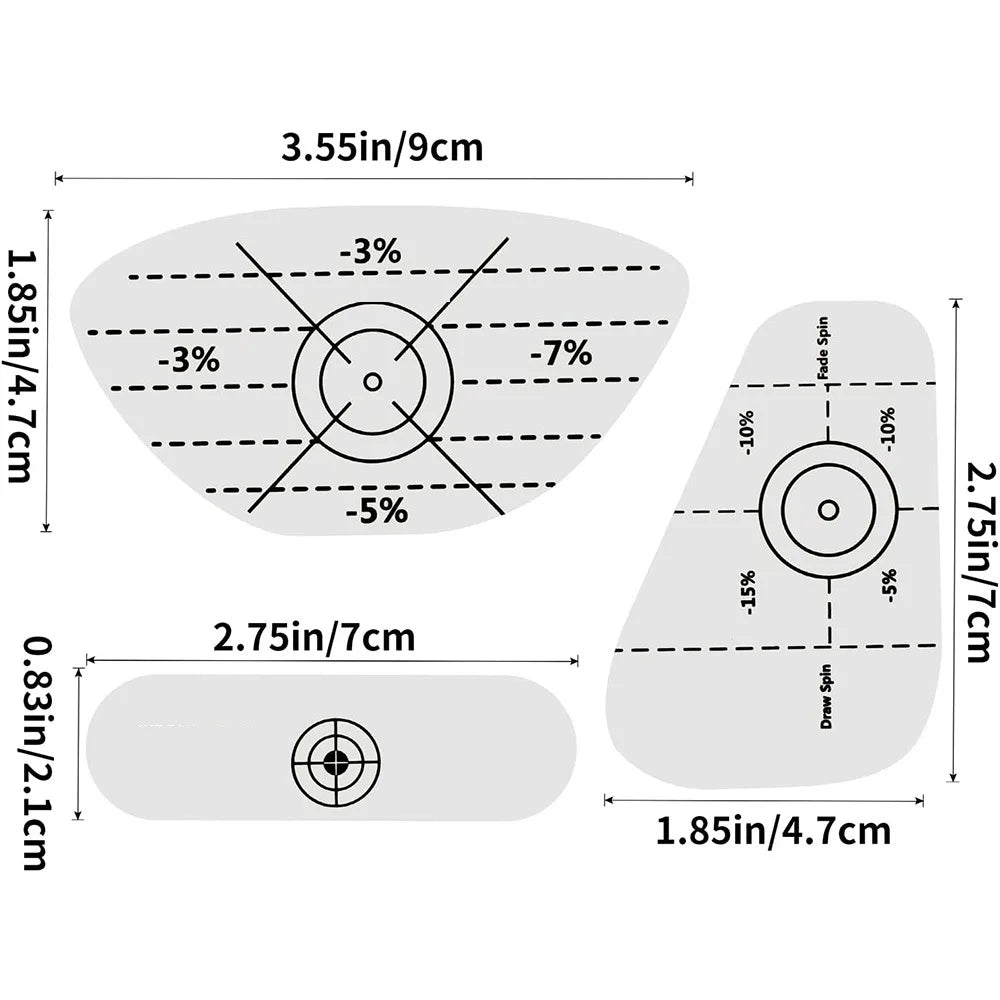 Hot Sale 3pcs/sheet Golf Training Aids Stickers Golf Impact Tape Self-Adhesive Golf Impact Sticker Label