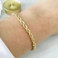 2021 Hot 6mm Thick Twisted Cable Chain Bracelets Gold Tone Chunky Rope for Women Stainless Steel Herringbone Bracelet Jewelry