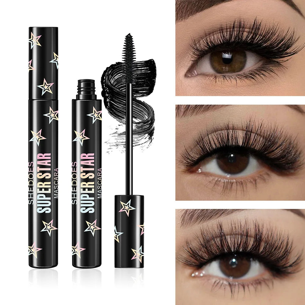4d Moisturizer Vegan Fiber Waterproof Mascara Lengthening Volumizing Defining Curling Eyelash Extension Coating Mascara Cream