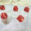 Stonekocc Factory's Modern Design Pink Crystal Jade Onyx Perfume Bottle Cap Raw Natural Stone Marble Engraved Lid Knick-Knack