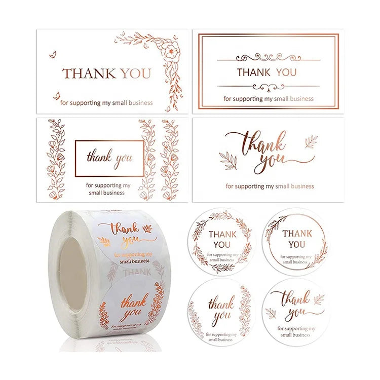 Wholesale Custom Business Gold Foil Card Printing Service Thank You Card for Business