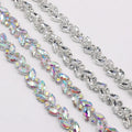 Wholesale Crystal Rhinestone Chain Trimming Bridal Sash Rhinestone Trim Applique Wedding Belt Garment Accessories RC70502