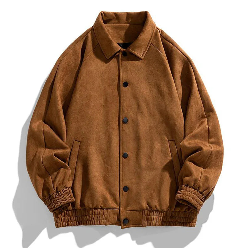 Outdoor Black Made Varsity Suede Jackets Custom Logo Unisex Black and Purple Spring Autumn Vintage Men's Trendy Baseball Coat