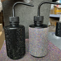 Colorful Plastic Lash Wash Bottle with Rhinestone Detail Nylon Brush for Cleaning Washing Rinse Bath Eyelash Extension Shampoo
