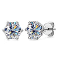 Provided Customization Round Brilliant Cut Classic Screw Solid 18K Gold Plated Moissanite Stud Earrings