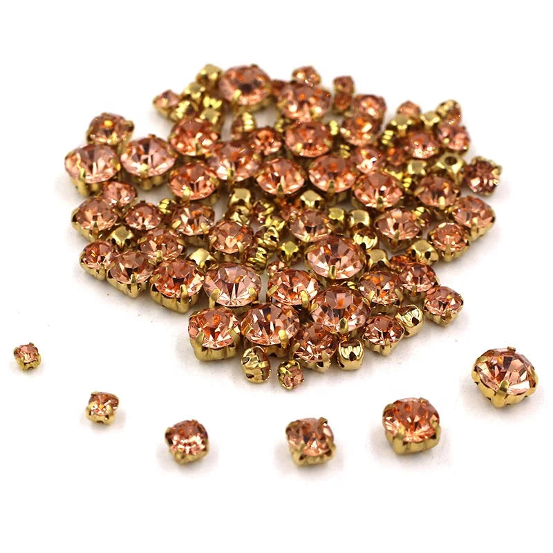 Wholesale Round Shape Glass Rhinestones