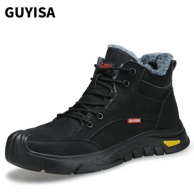 GUYISA New Safety Boots Can Accept Customized Waterproof Steel Toe Safety Boots