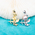 P030928 DIY 7-9mm Natural Freshwater Pearl Pendant Accessory 925 Sterling Silver Engagement Jewelry Necklace for Women