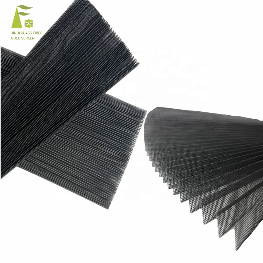 JINDI Modern Design Outdoor Fire-Resistant Fiberglass Window Screen Roll Pleated Insect Screen