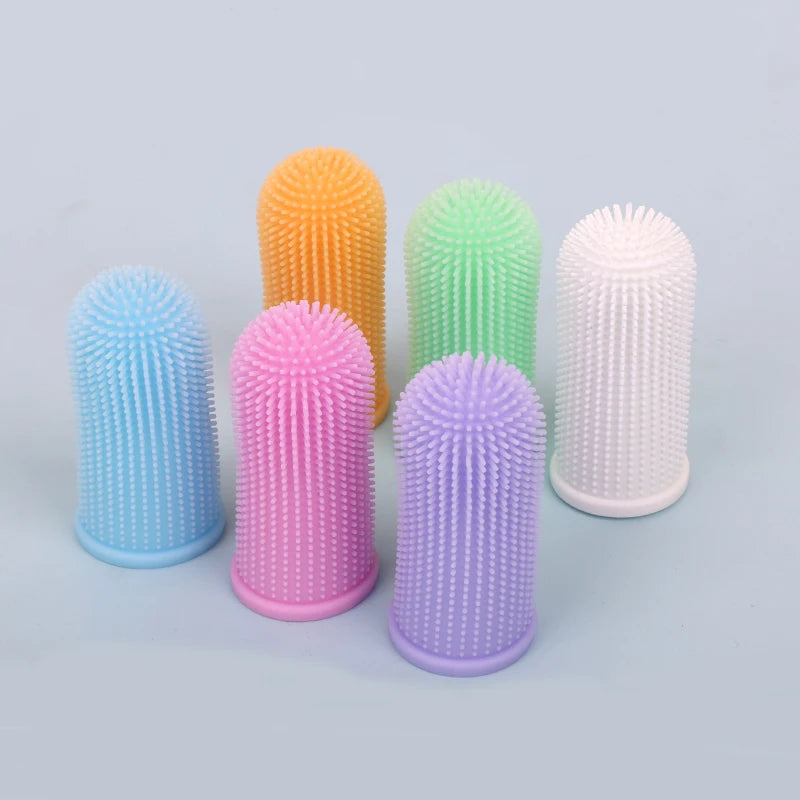 360Â° Dog Teeth Cleaning Brushes Pet Dental Cleaning Brushes Cat Tooth Brushing Tool Dog Finger Toothbrushes