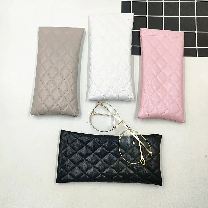 18*9 cm Custom OEM/ODM Top Quality Portable Sunglass Pouch Soft PU Leather Glasses Organizer Pouch Sunglasses Bags