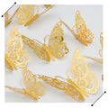 Cake Decorating Supplies 12 Piece 3D Metal Hollow butterfly Three-dimensional butterfly Decoration Cake Topper Cake Decoration