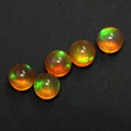 OP711 No Resin Opal Heat Resistant Synthetic Opal Yellow Fire Opal Beads
