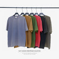 Manufacturer High Quality Custom Design Men Oversized Blank Plain Cotton t Shirt Raw Hem Drop Shoulder Streetwear Washed T Shirt
