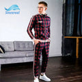 Custom Ropa Deportiva Para Hombre Hombre Gym Men'S Tracksuit Spring Autumn Fashion Plaid Tracksuit Casual Two Piece Set