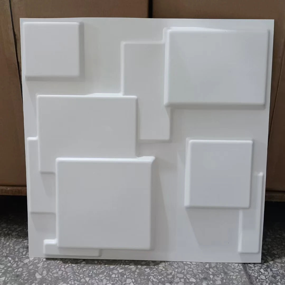 New Styles Waterproof Interior/Exterior Wall Decor Papier Peint PVC 3D Wall Panel 50x50cm for Bedroom and Gym