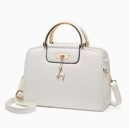 Women's Portable Square Waterproof PU Handbag Crossbody Single Shoulder Bag Well-designed Durable Lightweight Zipper Closure