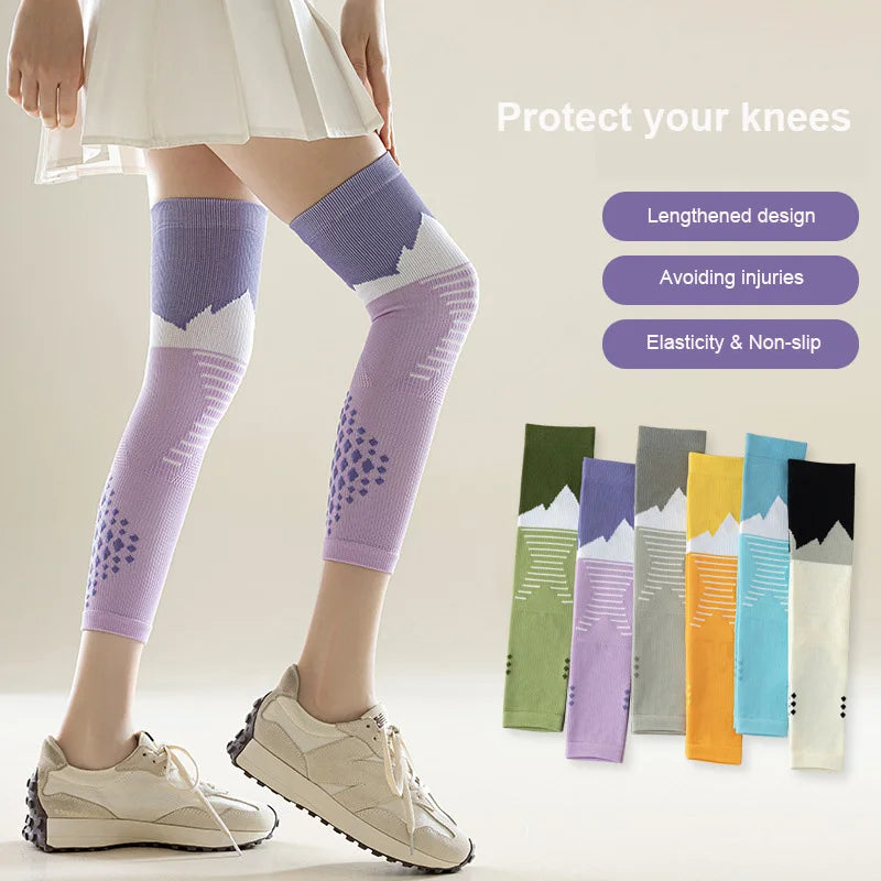 Professional Sports Compression Socks Long Sleeve Leg Protector for Running & Fitness Custom Logo on Cuff for Jump Rope