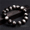 High Quality 7A Silver Obsidian Beaded Bracelet Trendy Natural Yao Stone Geometric Design Factory Outlet Crystal Anniversaries